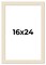 16x24 Wide Barnwood Picture Frame with UV-Resistant Acrylic & Acid Free Backing, Available in 6 Paint Finishes - Grey, Brown, White, and Black